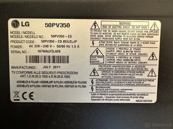 LG televize 50" Full HD Plazma TV - 5