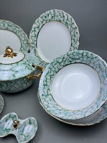 Nová porcelánová jídelní souprava/ listr-zlato, Starorolský - 5