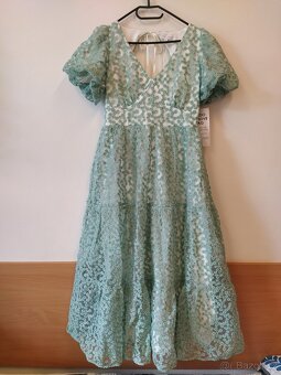 Maya deluxe maxi dlouhé šaty - vyšívané květinky - 5