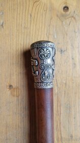 Hůl špacírka hlavice s vyobrazením koně a místem na monogram - 5