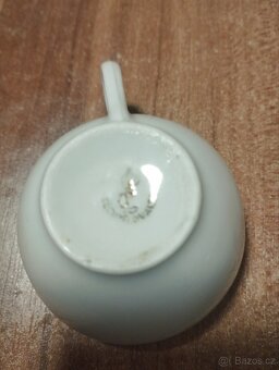 Starý porcelán zdobený, hrnečky vicka - 5