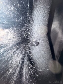 Černý kabát s kožíškem - 5