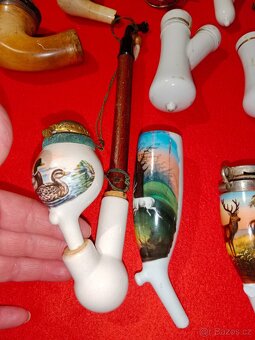 Fajfky porcelánové, Krakonoš, dřevěné atd. - 5