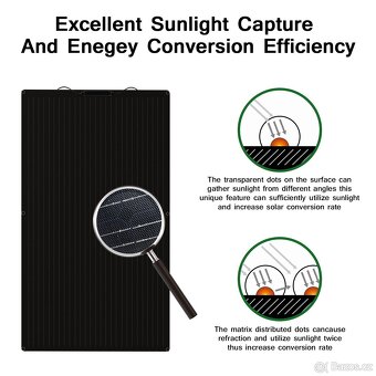 1 ks solární panel 100W 18V monokrystalický ETFE flexibilní - 5