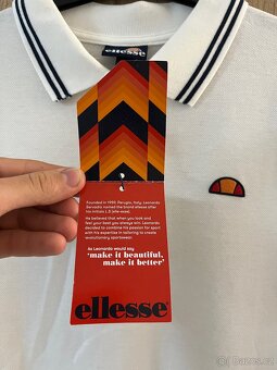 Nové Ellesse pánské polo tričko, bílé vel. M - 5
