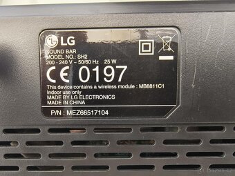 Soundbar LG SH2, defakto nepoužívaný v super stavu - 5