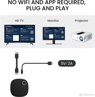 SC01 Miracast Dongle pro TV,projektor 4k@60Hz - 5