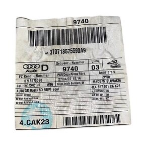 Stropnice střešní okno 4L4867501CA černá AUDI Q7 4L S-Line - 5