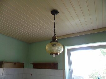 lampa sklo, dřevo - 5