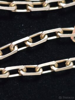 Zlatý řetízek anker pilka s křížkem14k 585/1000 - 5