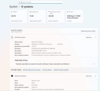AMD Ryzen 7 5700X+AIO, 32GB RAM, RX 7800XT 16GB, 2TB NVMe - 5
