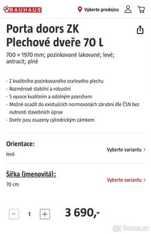 Nové Porta doors ZK Plechové dvere 70 L - 5