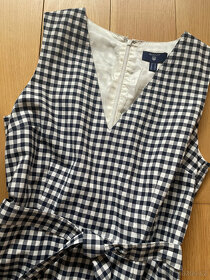 Kostkované tmavě modré bílé šaty Gant vel. 40 - 5