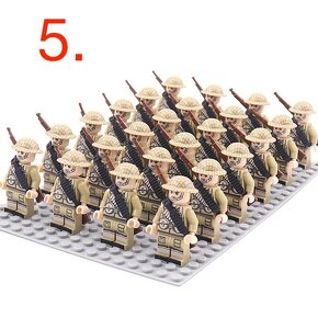 Figúrky vojakov (24ks) + Zbrane - typ lego - nové - 5