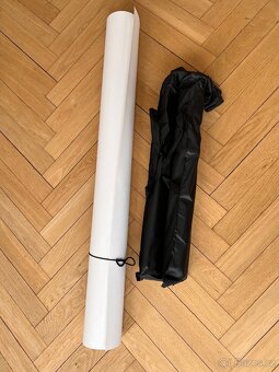 Bílé PVC pozadí 100x200cm + T konstrukce 1,5x2m - 5