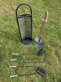 krbové nářadí pohrabáč lopatka košťátko nářadí ke krbu - 5