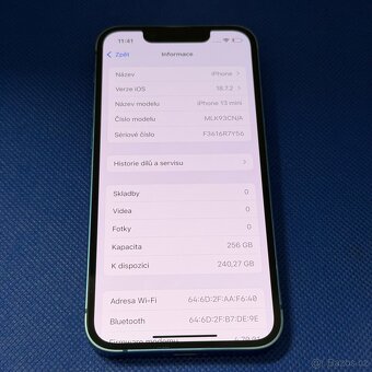 iphone 13 mini 256GB Blue, pěkný stav - 5