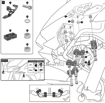 Držáky mlhovek Kawasaki Versys 650 2014-2022 - 5