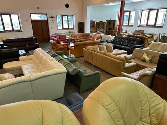 131 Kožená rohová sedací souprava sedačka - 5