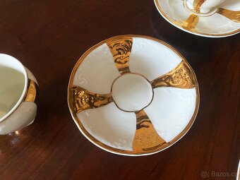 Porcelánový kávový/čajový set "Bernadotte" - Zlacený - 5