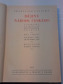 František Palacký, Dějiny národu českého I.-V. 1930 - 5