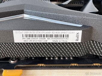 NVidia Geforce GTX 1070 - Zotac AMP 8 GB - 5