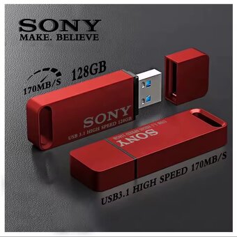 Flash_disk_SONY-2TB(2048GB)-USB-3.0, kovový, červený+d.tužka - 5