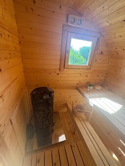 Oválná sauna s odpočívárnou 4 x 3 m - 5