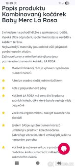 Kombinovaný kočárek Baby Merc La Rosa - 5