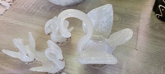 Porcelánové skleněné labutě 5+1 - 5