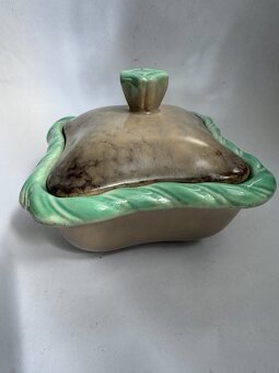 Keramická glazovaná dóza na bonbóny, cukřenka Strehla Kerami - 5