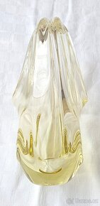 Hutní sklo - citrínový košík M.Klinger - 5