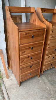 Ikea Leksvik komoda 5š masiv antik hemnes - 5