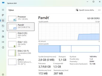 Herní PC – GTX 1650 4GB / Intel i5 / 8GB RAM / SSD + HDD - 5
