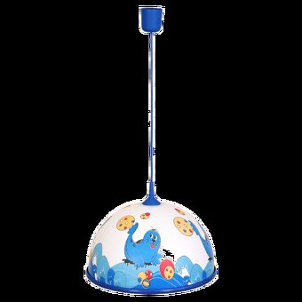 DĚTSKÝ LUSTR - MODRÝ nebo hnědý okraj TULEŇ - 5