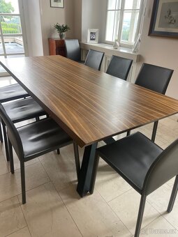 Designový jídelní stůl 240x100cm  a 8 židli - 5