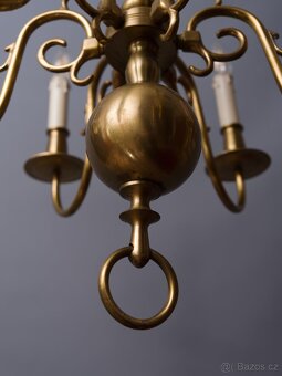 Devítiramenný mosazný lustr holandského typu - 5