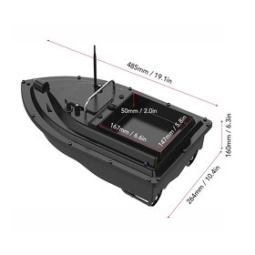 Zavážecí loďka na ryby s GPS s ČESKOU BATERIÍ + ZDARMA OBAL - 5