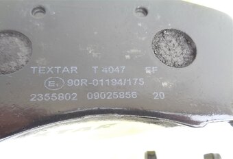 Subaru a Mitsubishi nové přední brzdové destičky TEXTAR - 5