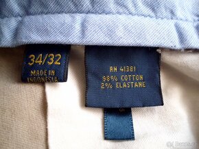 Ralph Lauren pánske chino stretch nohavice L 34/32 - 5
