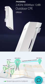 TP-LINK CPE220 Venkovní outdoor CPE 2,4GHz 300Mbit 12 dBi - 5