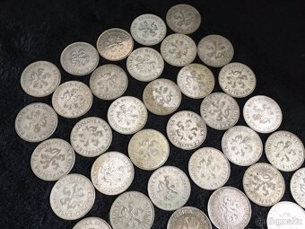 50 kusů 5 korun, vše stříbro 1928 až 1932, mince ČSR - 5
