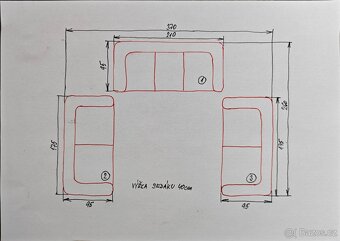 Sedací souprava IKEA 3+2+2 se sadou polštářů - 5