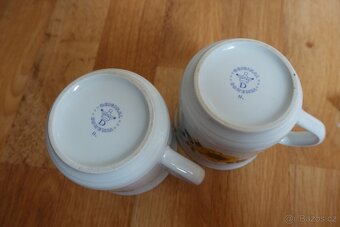 Porcelánové hrnky s motivem slunečnice – Bohemia, 2 ks - 5