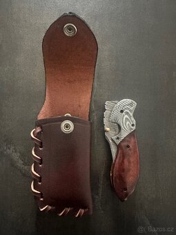 Lovecký zavírací nůž Dellinger Damascus Schnabel - 5