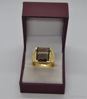 Zlatý prsten kámen ZÁHNĚDA - 5