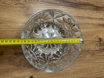 Skleněná broušená míse se slunečnicemi - 5