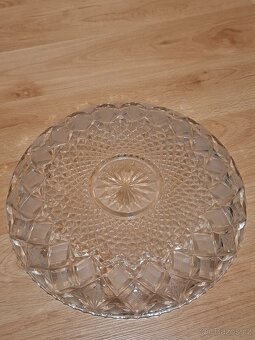 Broušená váza, miska, tác - 5