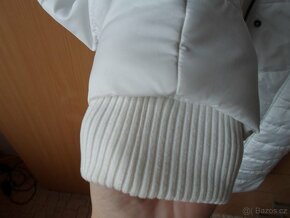 Bílá bunda bundička bílý kabát kabátek - S, M - 5
