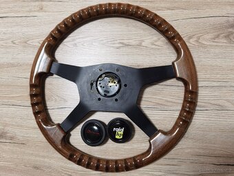 Dřevěný volant Raid 5D - W123, W124, W201, BMW E30, VW Golf2 - 5